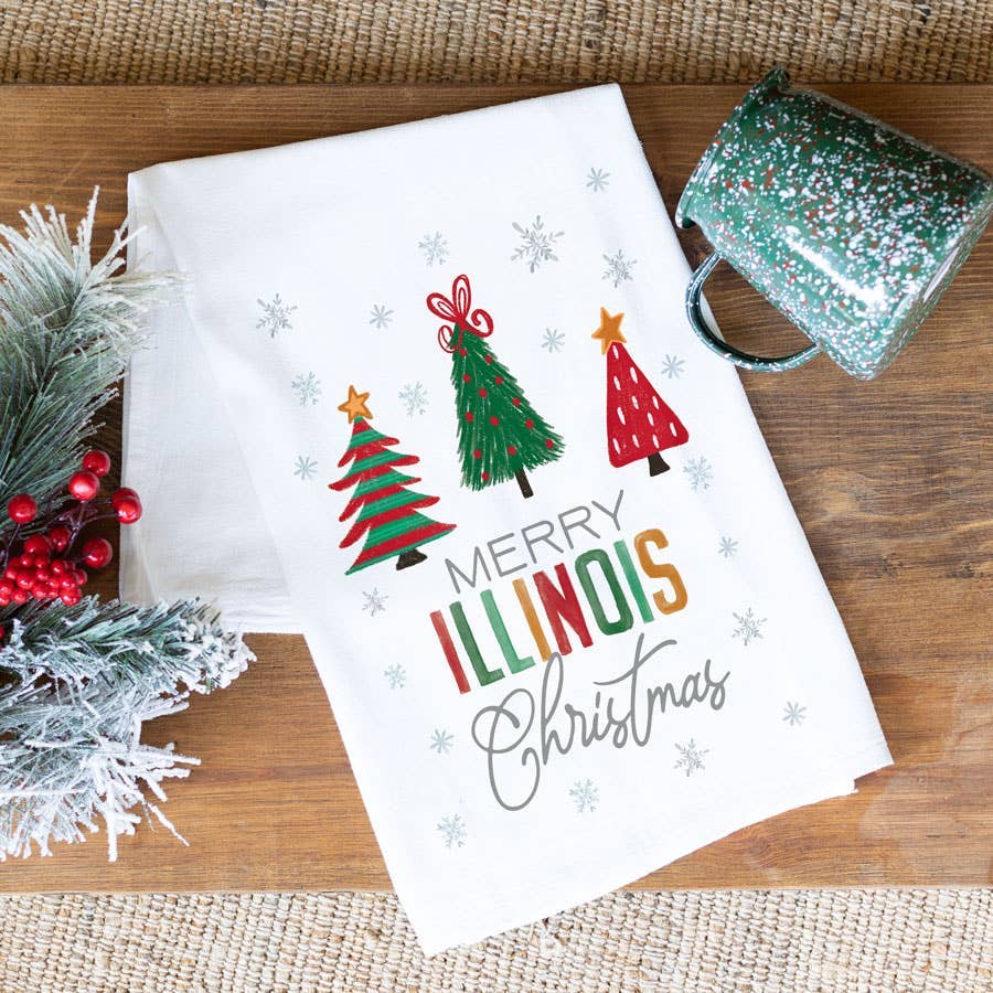Custom Merry Christmas Tea Towel