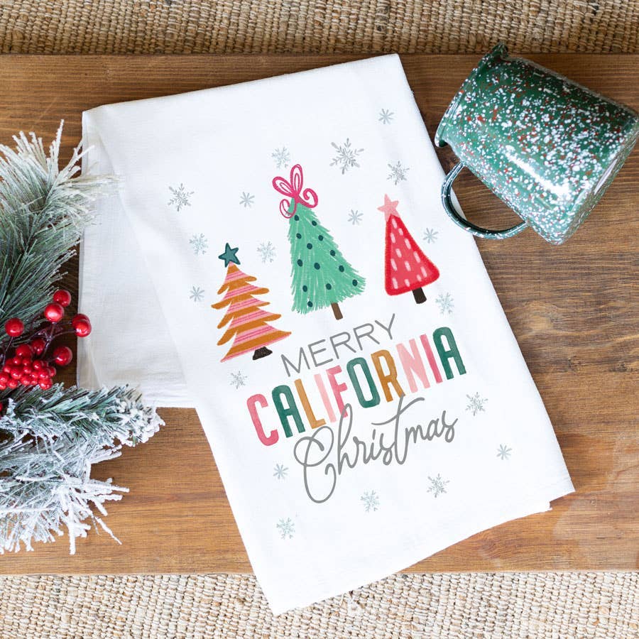 Custom Merry Christmas Tea Towel