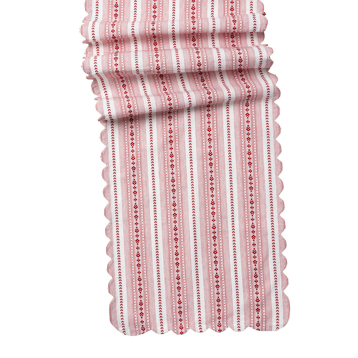Villa Stripe 18" x 90" Table Runner - Red