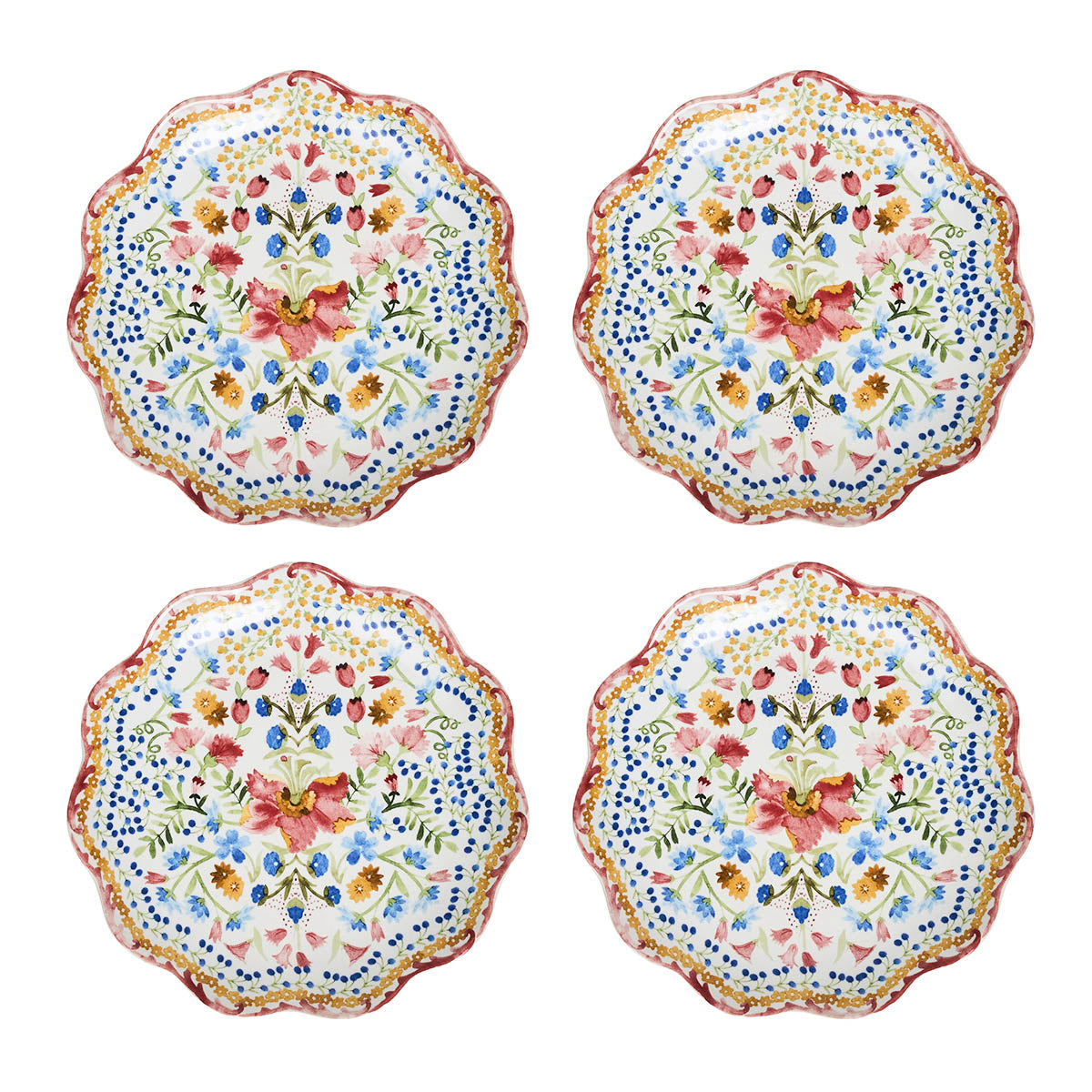 Sofia Side/Cocktail Plates Set/4 - Multi