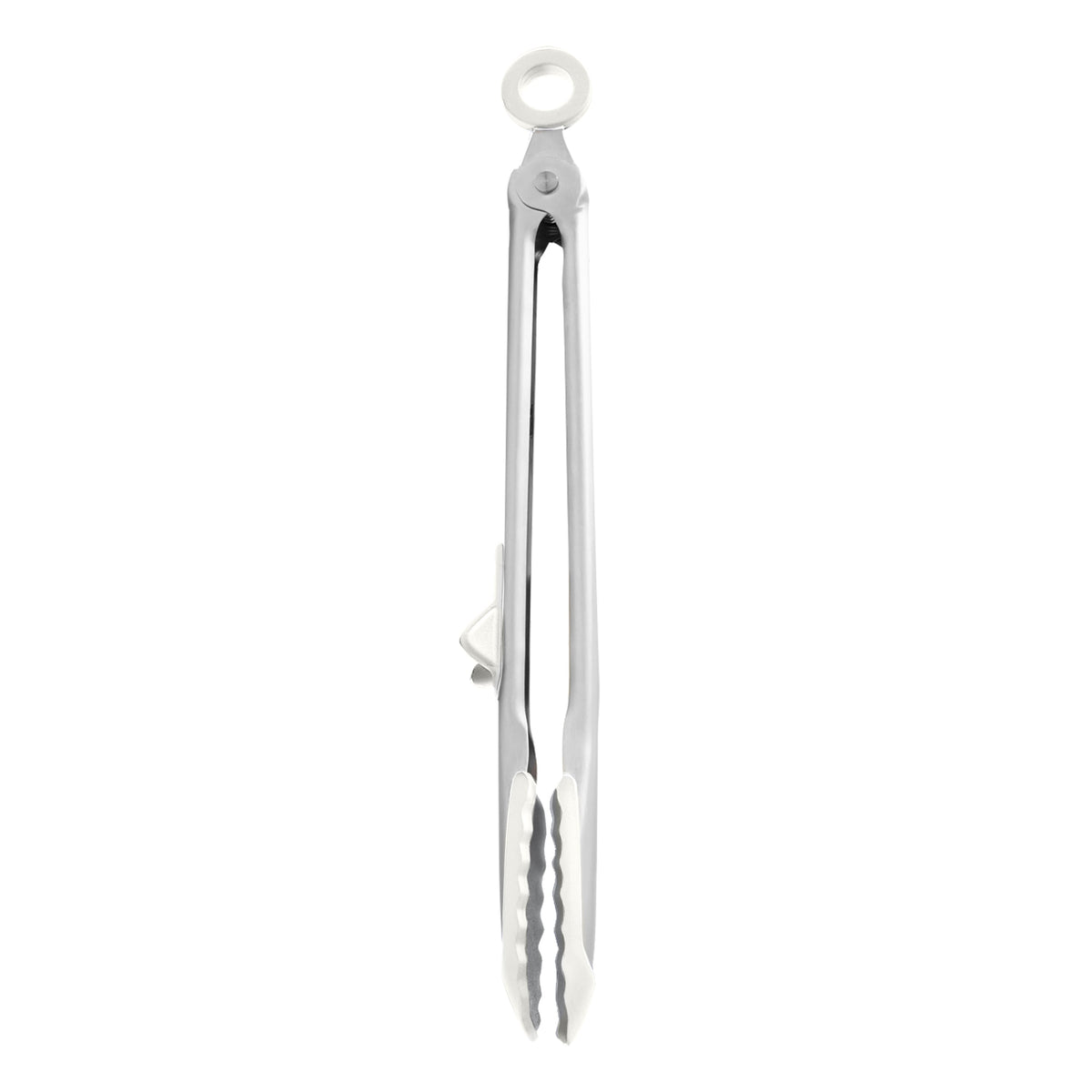 Stainless & Silicone Tongs White