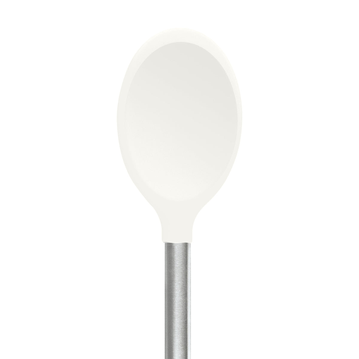 Silicone and Stainless Steel Mixing Spoon - White