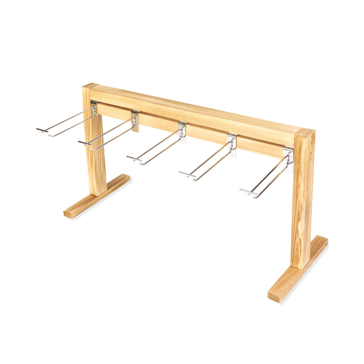 Wood Double Sided Merchandising Counter Display Rack