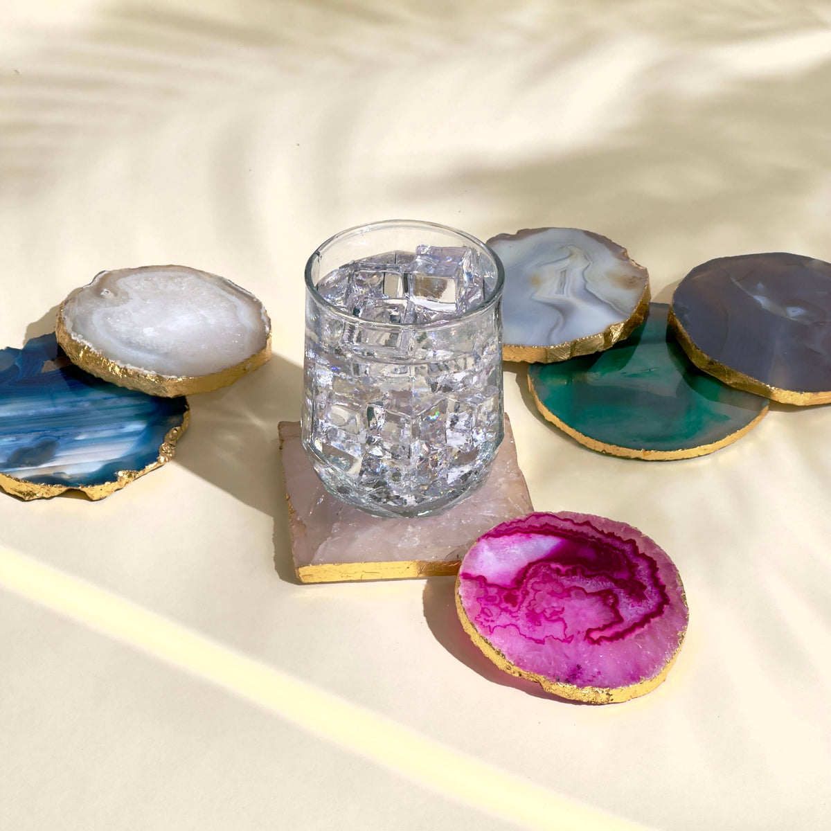 Coasters S/4 Blue Agate