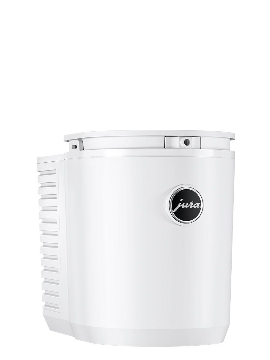 Front side view of Cool Control White (1L) with JURA logo on the center