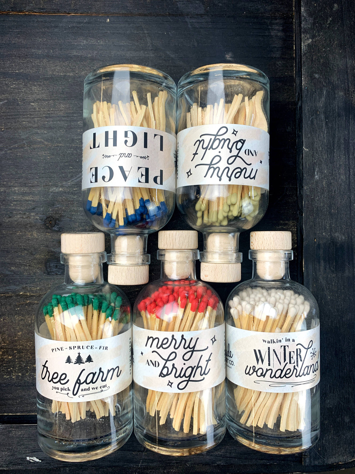 Vintage Apothecary Christmas Merry Red Matches