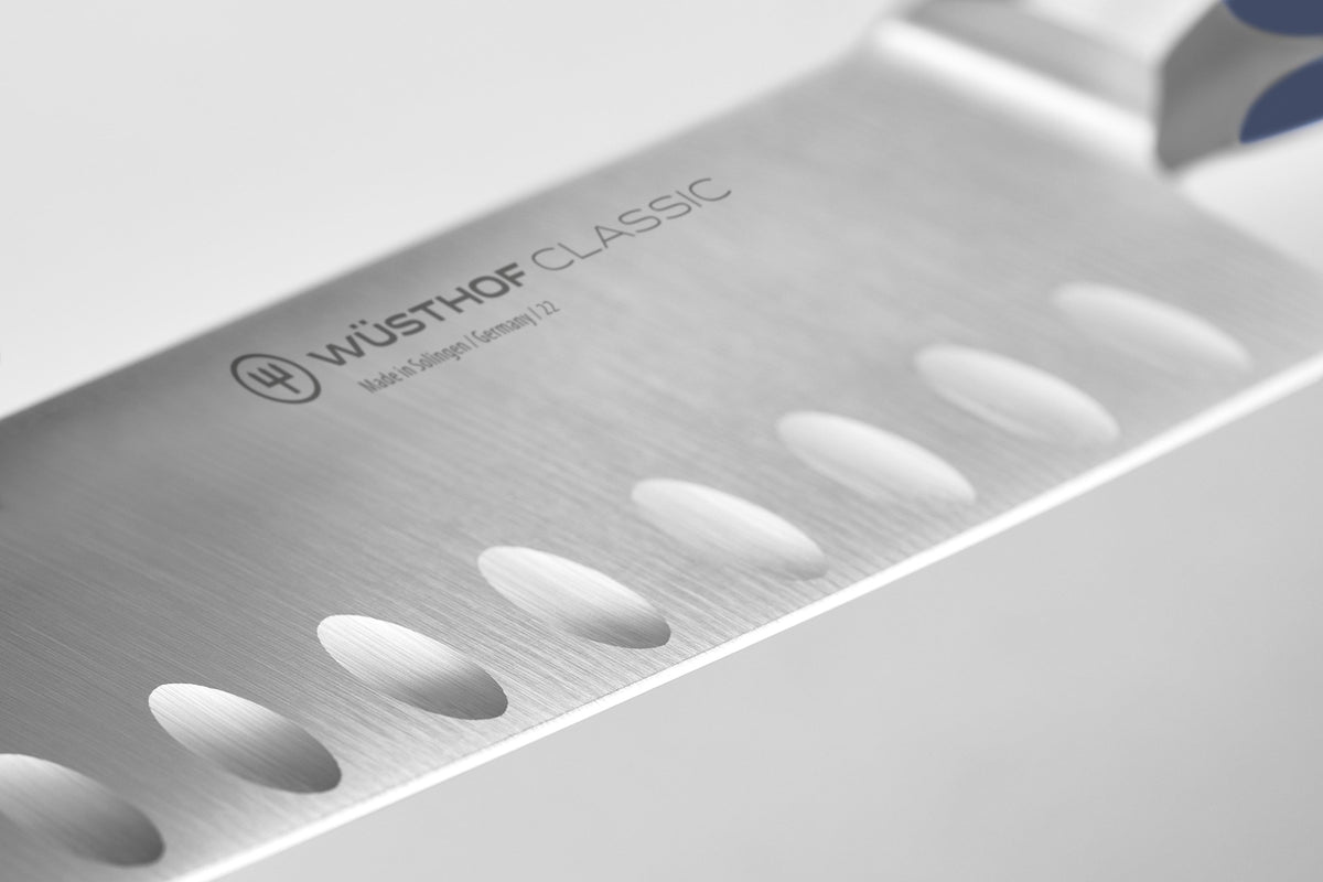 Wusthof Classic 7" Hollow Edge Santoku — Black
