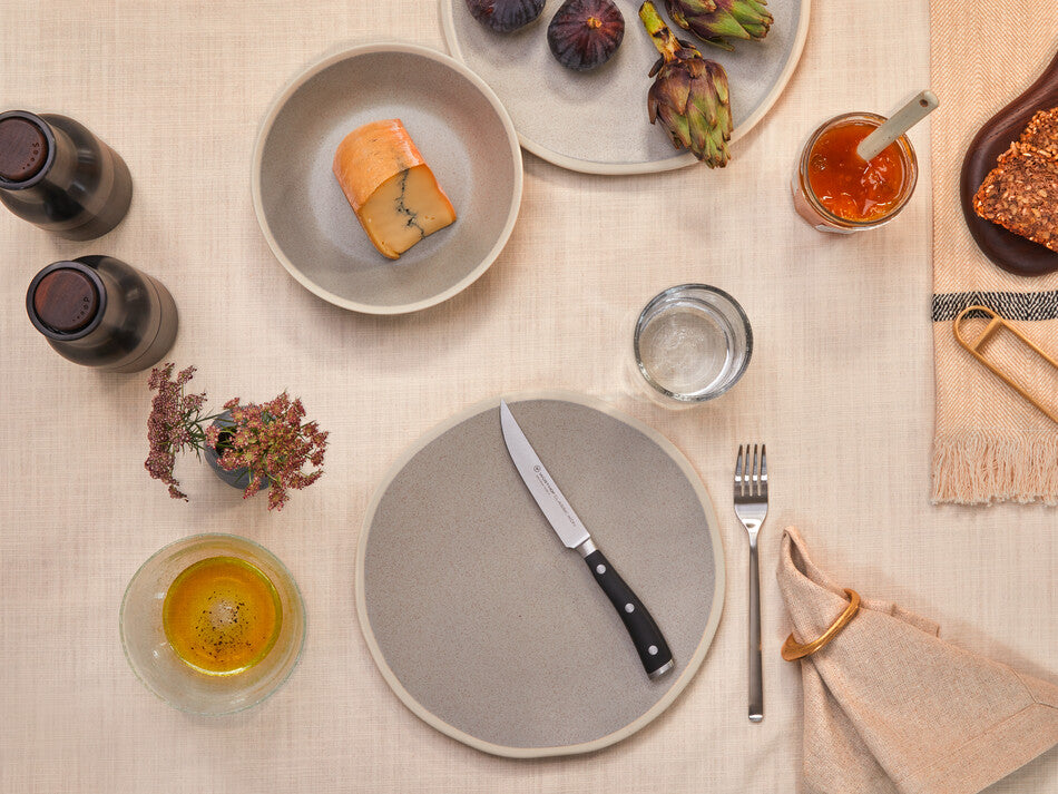 Wusthof Classic Ikon 4 1/2" Steak Knife — Black