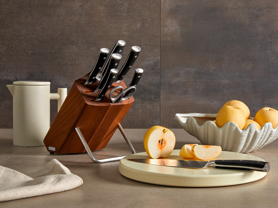 Wusthof Classic Ikon 9-Piece Knife Block Set — Black