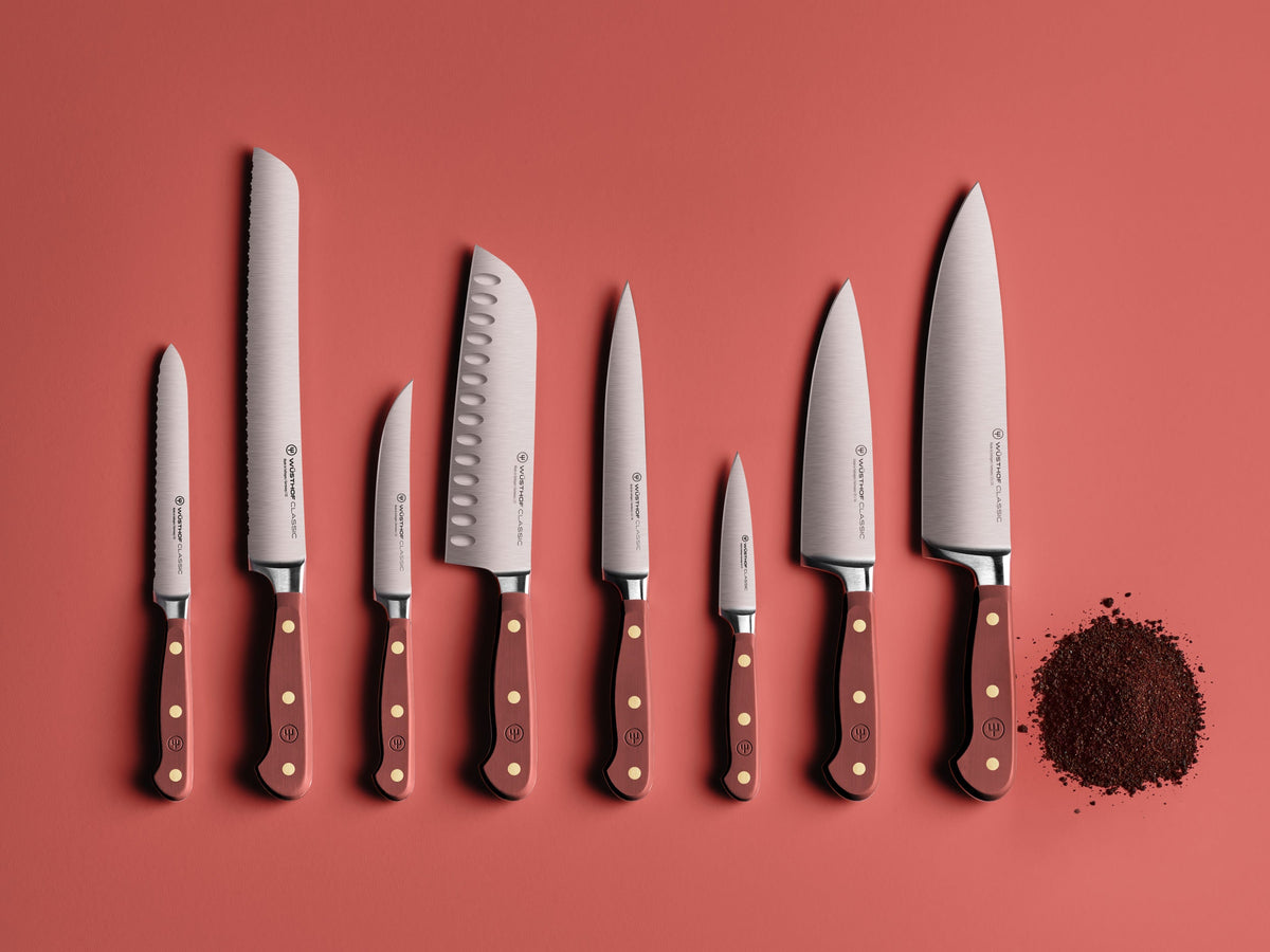 Wusthof Classic 8-Piece Designer Knife Block Set — Coral Peach