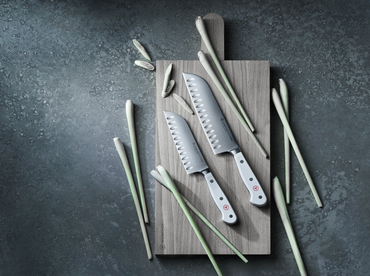 Wusthof Classic 7" Hollow Edge Santoku — Black