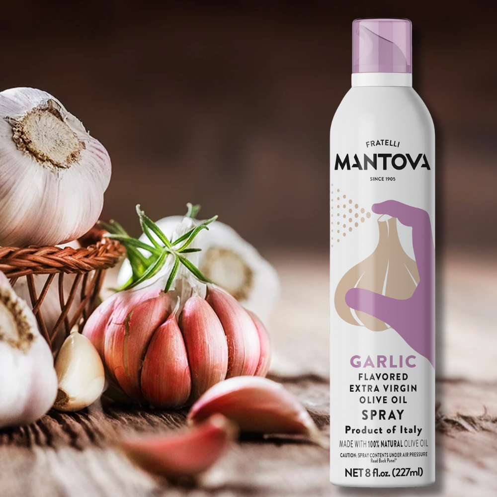 Mantova Garlic Extra Virgin Olive Oil Spray, 8 oz.