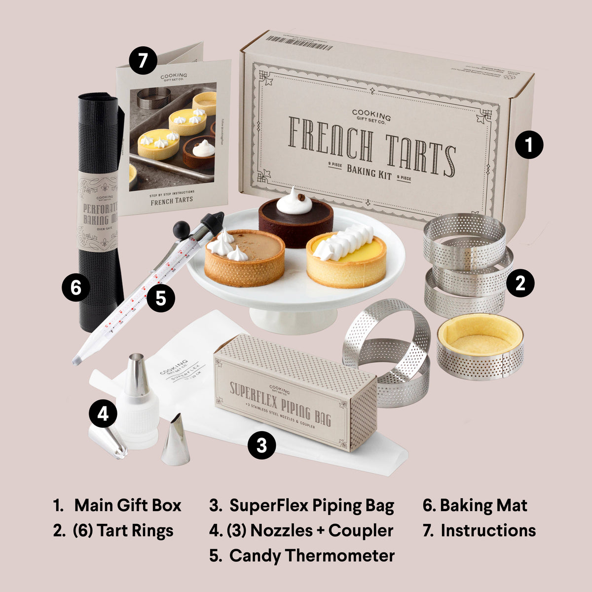French Tart Baking Kit | Cake Decorating Tools | Unique Gift