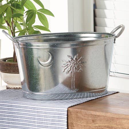 Galv Palm Tree & Moon Tub