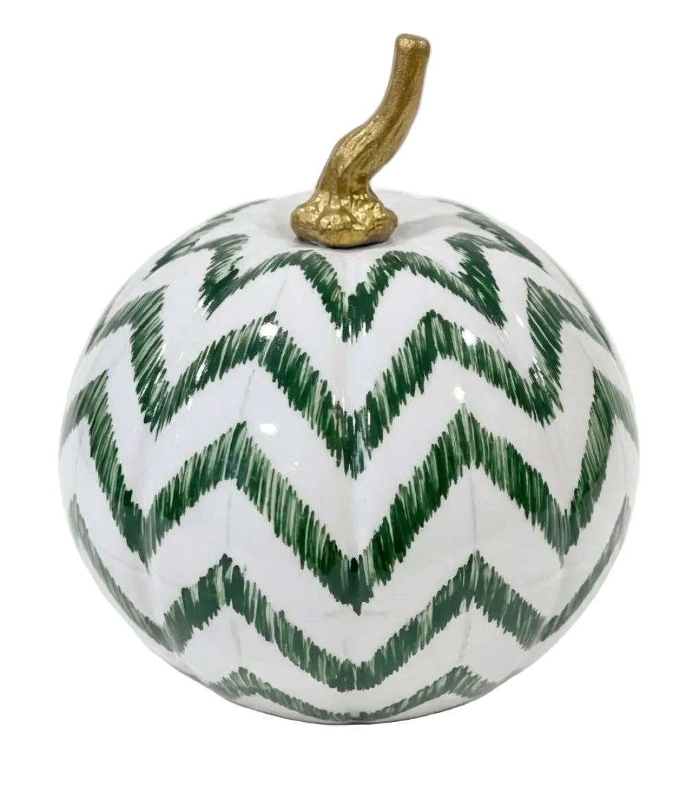 Green Chevron Pumpkin