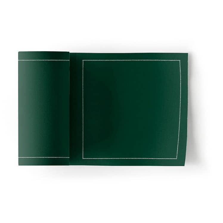 English Green Cotton Cocktail Napkins 50 Units