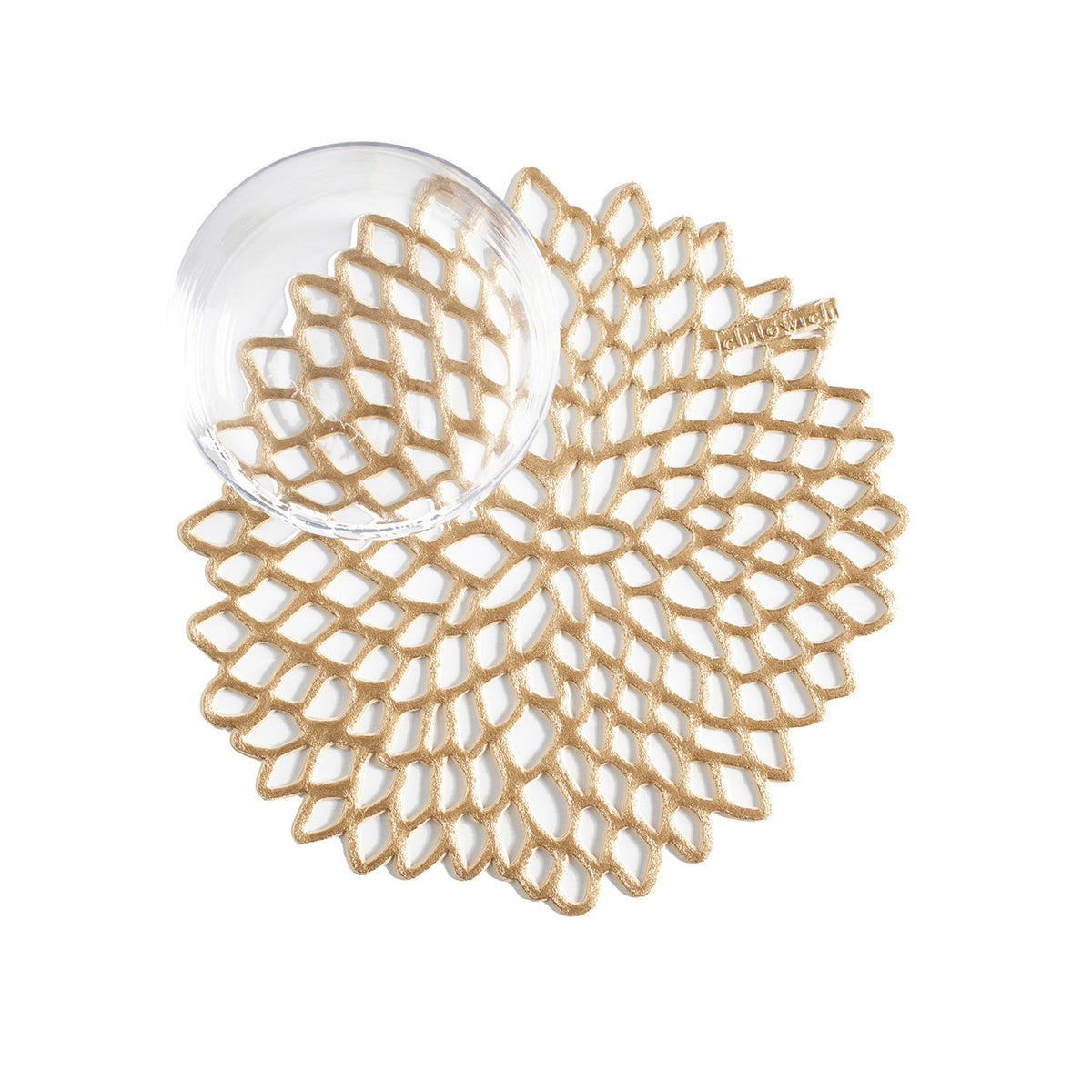 Dahlia Coasters - Brass