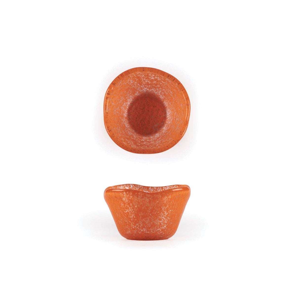 Glass Dinnerware dia.3.25" h:2" 4 oz. Round Orange Glass Ramekin (Set of 4)