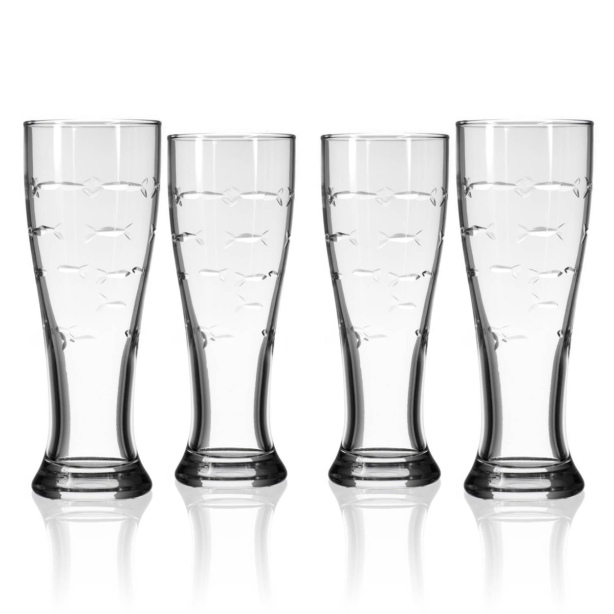 School of Fish Beer Pilsner Glass 16oz