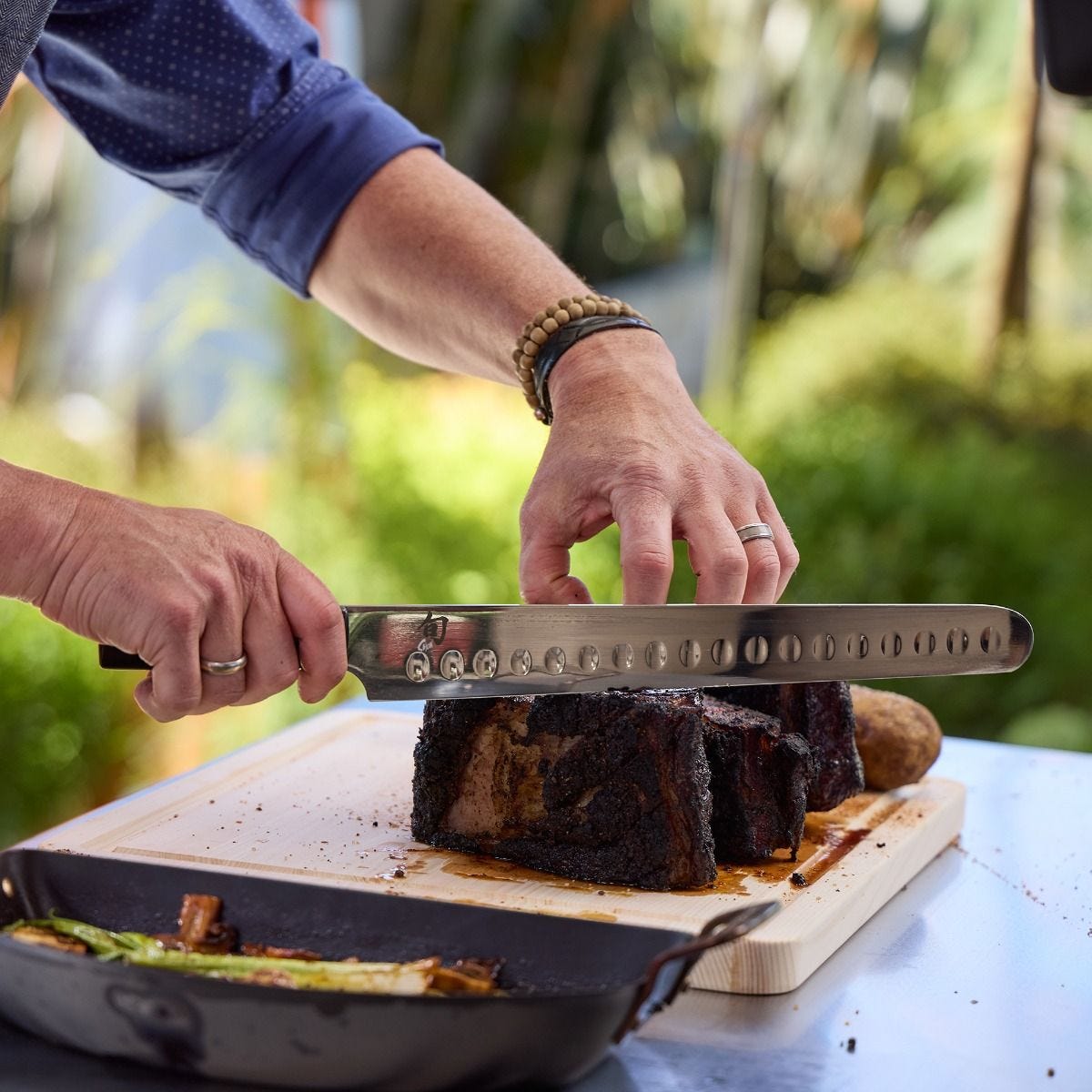 Shun Classic 12" Hollow Ground Brisket Knife — Ebony