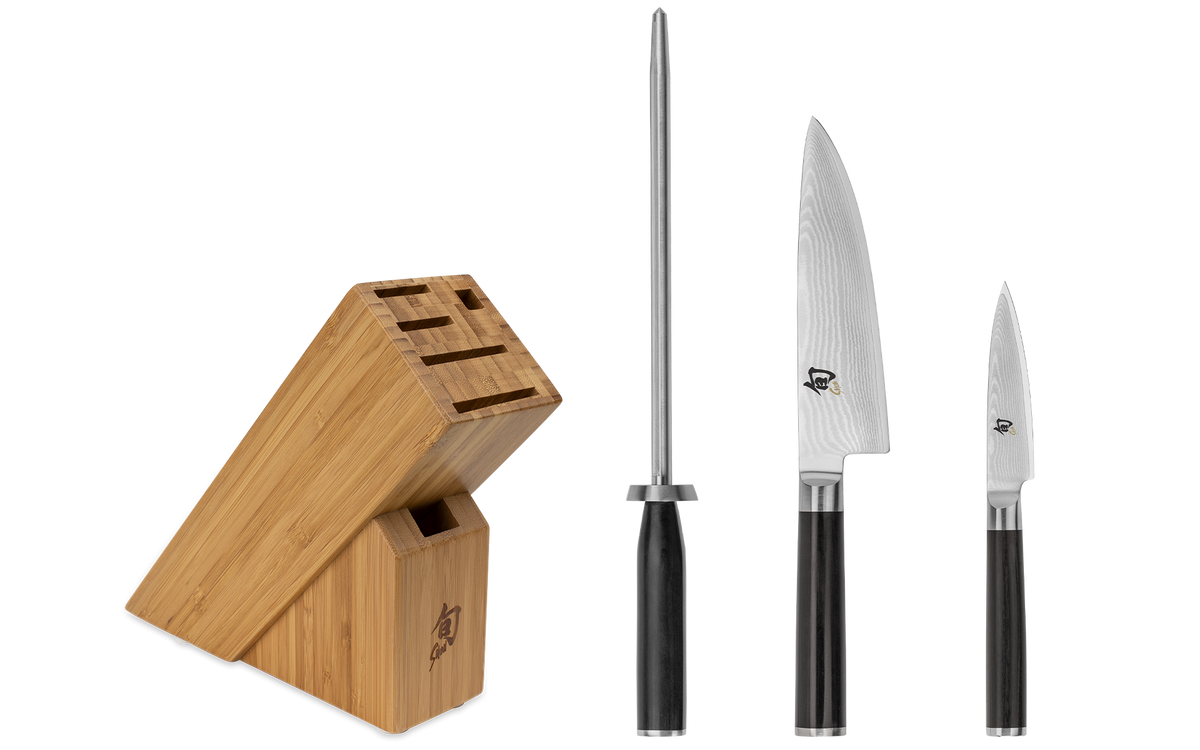 Shun Classic 4-Piece Slimline Block Set — Ebony