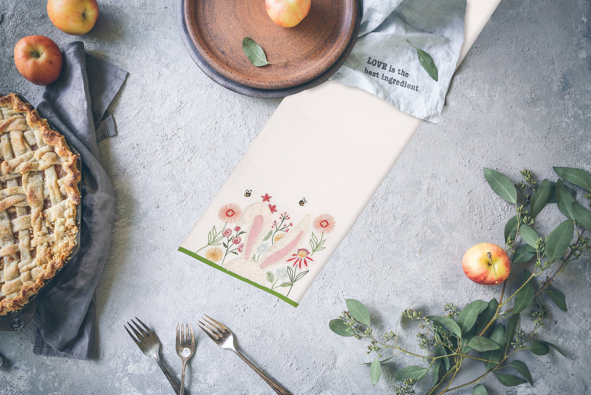Easter Hello Spring Bunny Ears Table Runner
