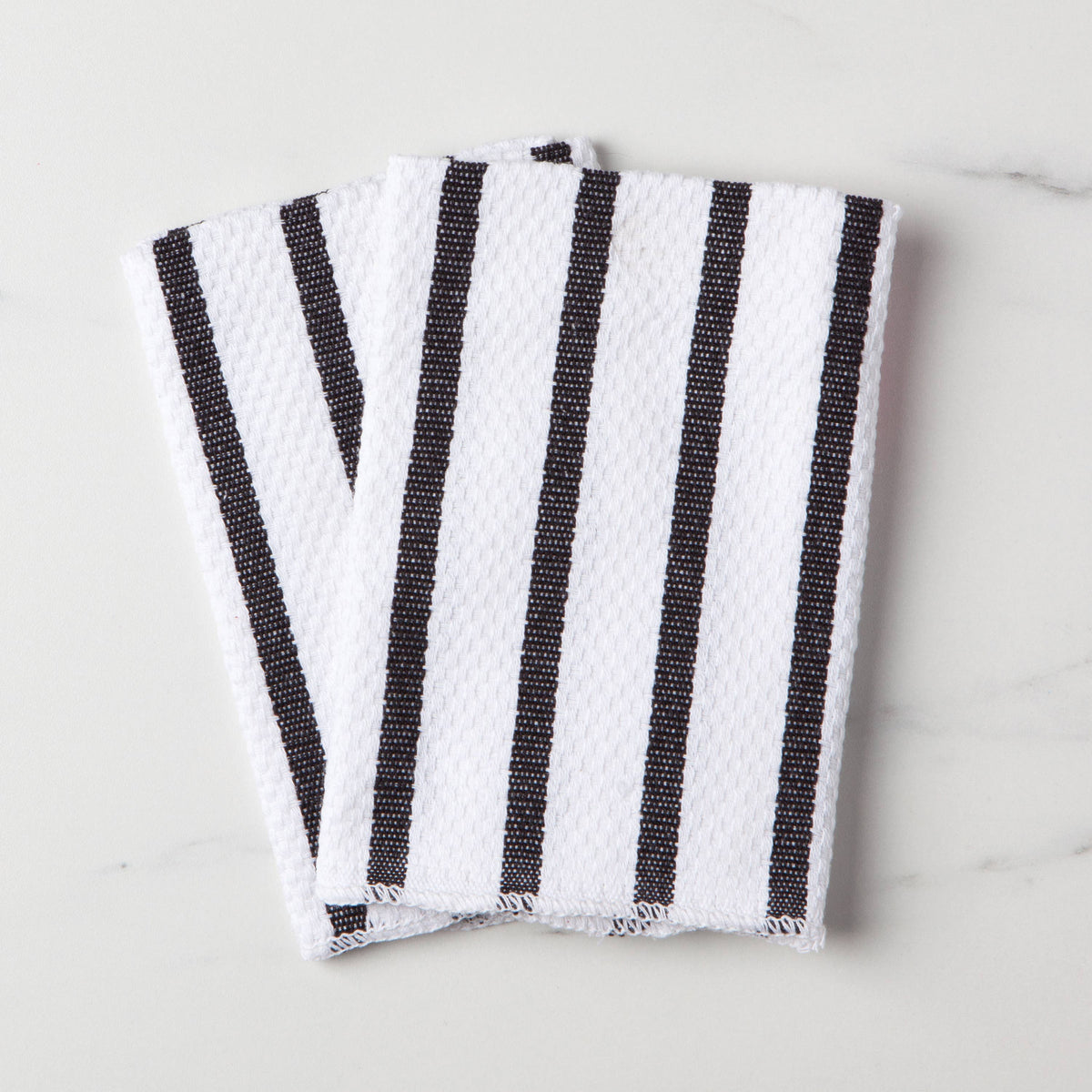 Basketweave Black Dishcloths Set of 2