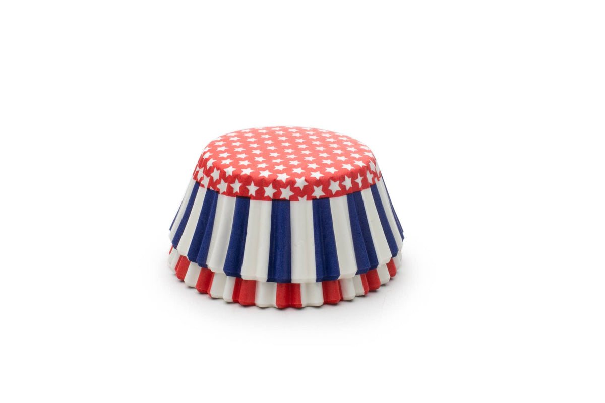 Fox Run PatrioticCupcake Liners, 50 Count, 3" x 3"