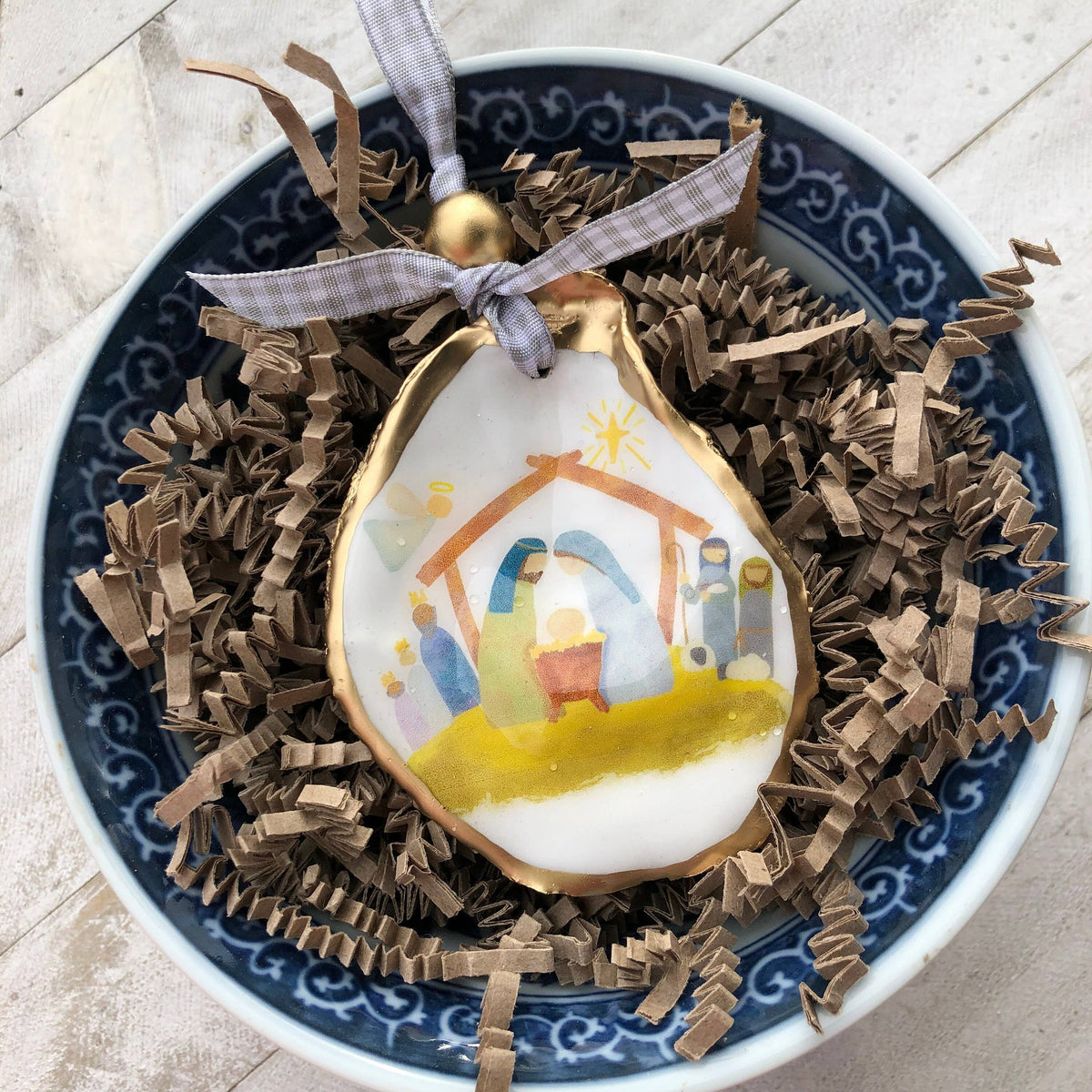 Oyster Ornament | Nativity Ornament | Nativity Scene