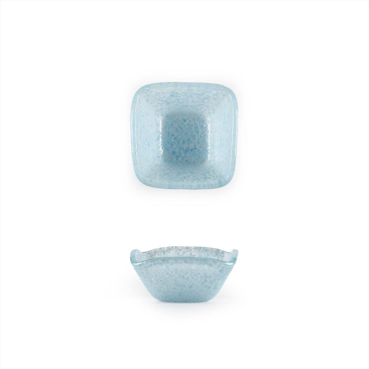 Glass Dinnerware 2.25" x 2.25" x h:1.5" 2 oz. Square Blue Glass Ramekin (Set of 6)