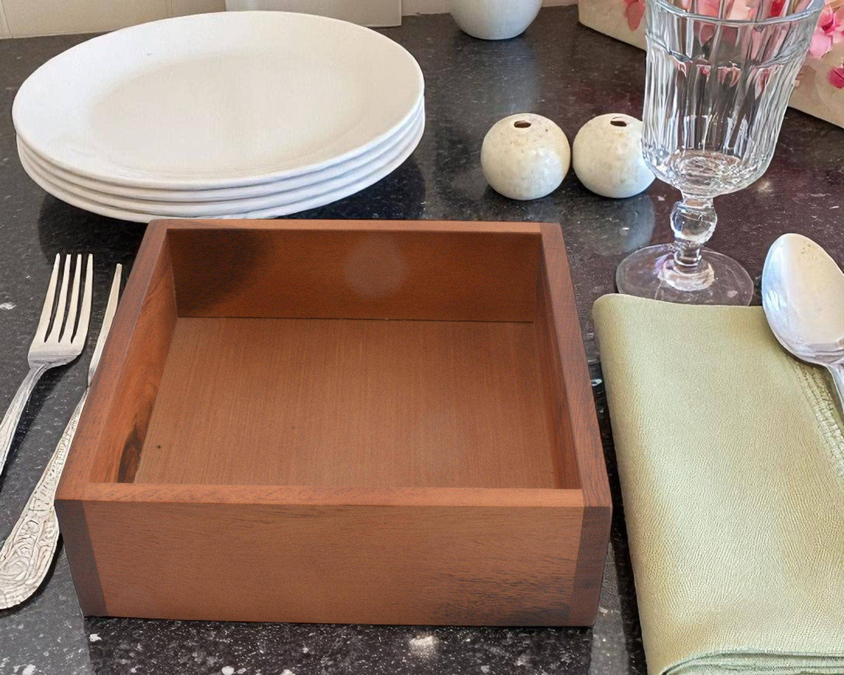 Cocktail Wood Napkin Box
