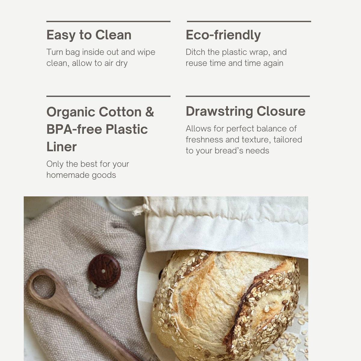 Reusable Bread Bag, Sourdough Supplies, Baking Accessories