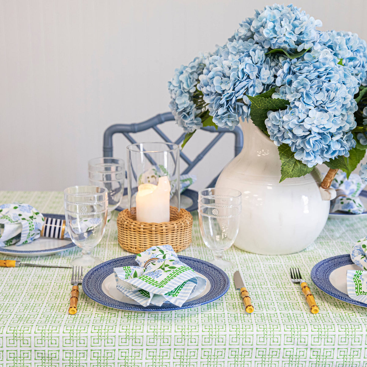Dinner Napkins Set of 4 | Blue Hydrangeas