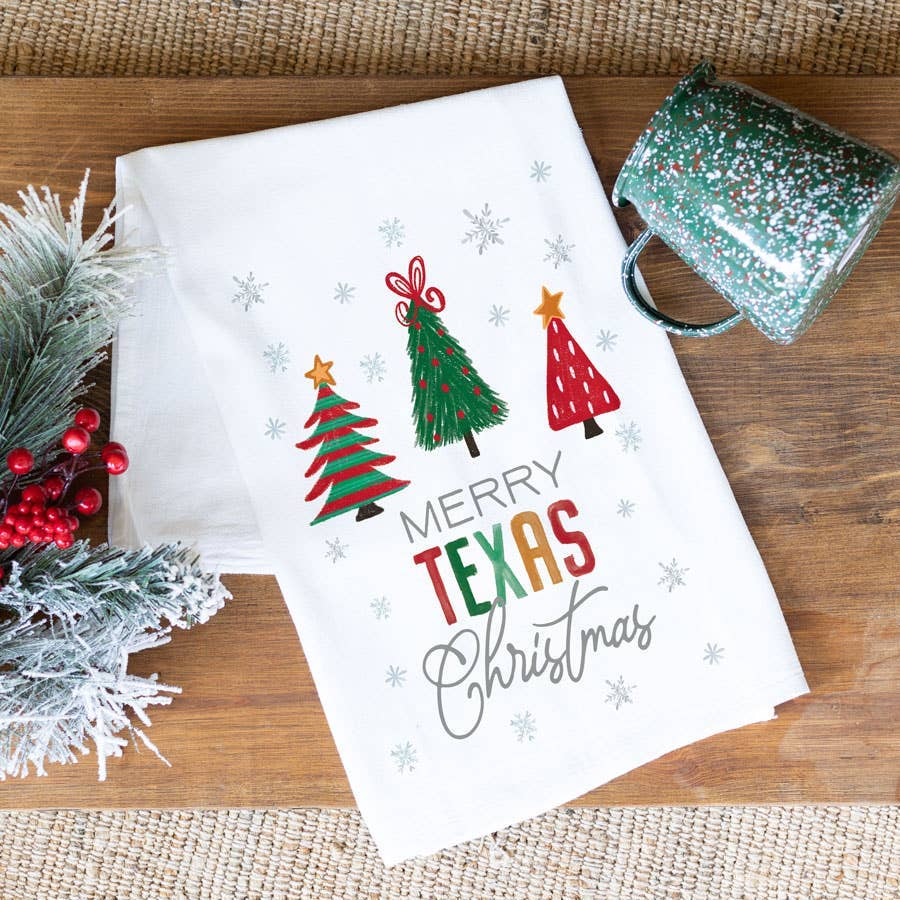 Custom Merry Christmas Tea Towel