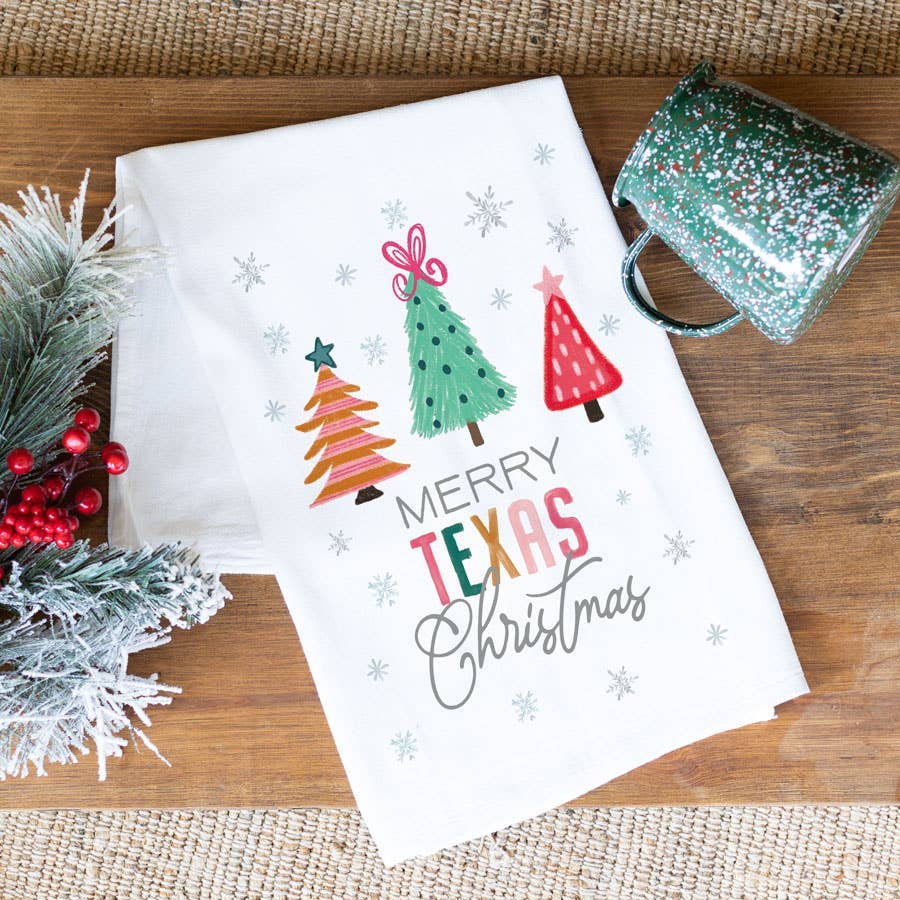 Custom Merry Christmas Tea Towel