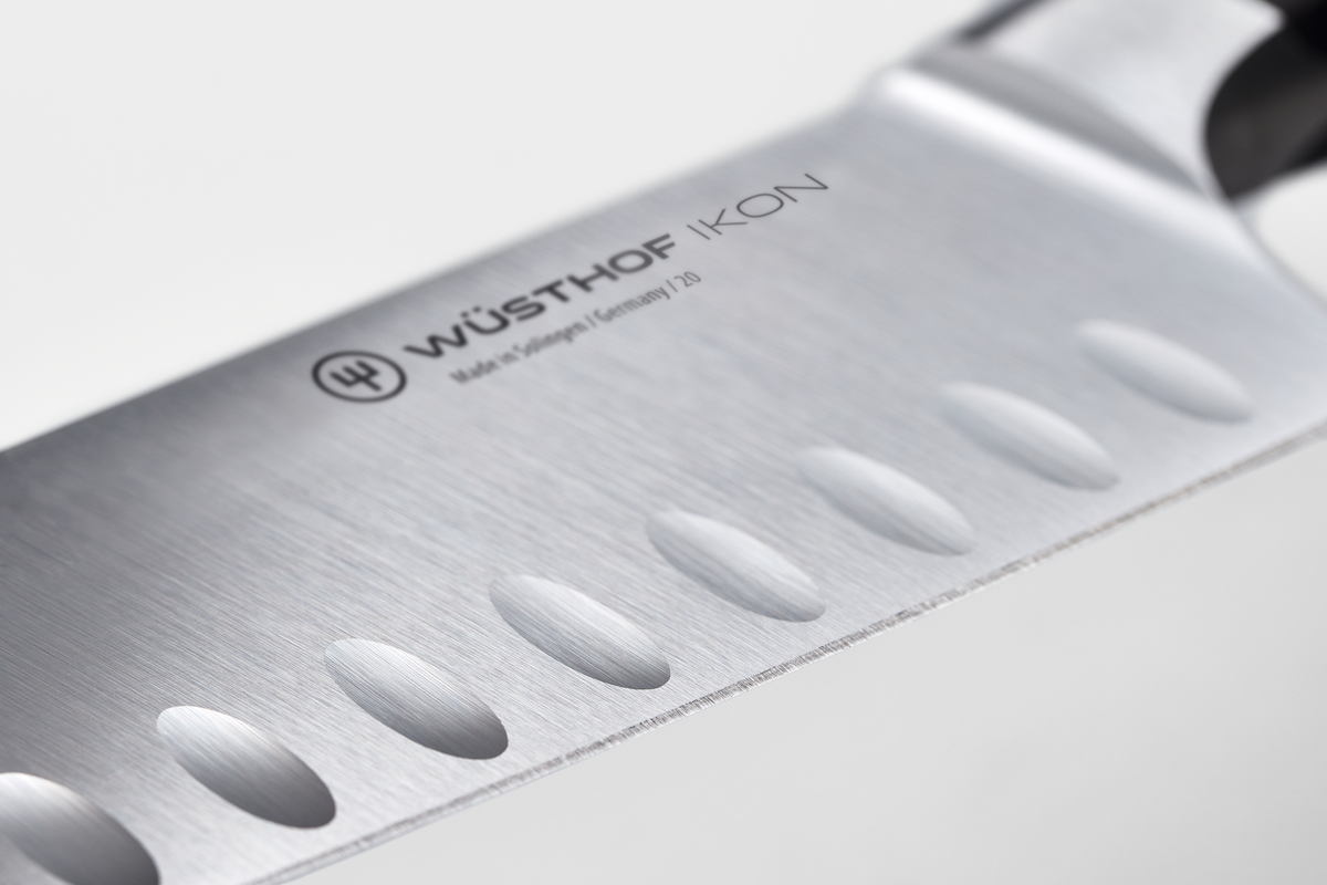 Wusthof Ikon 7" Hollow Edge Santoku — Blackwood