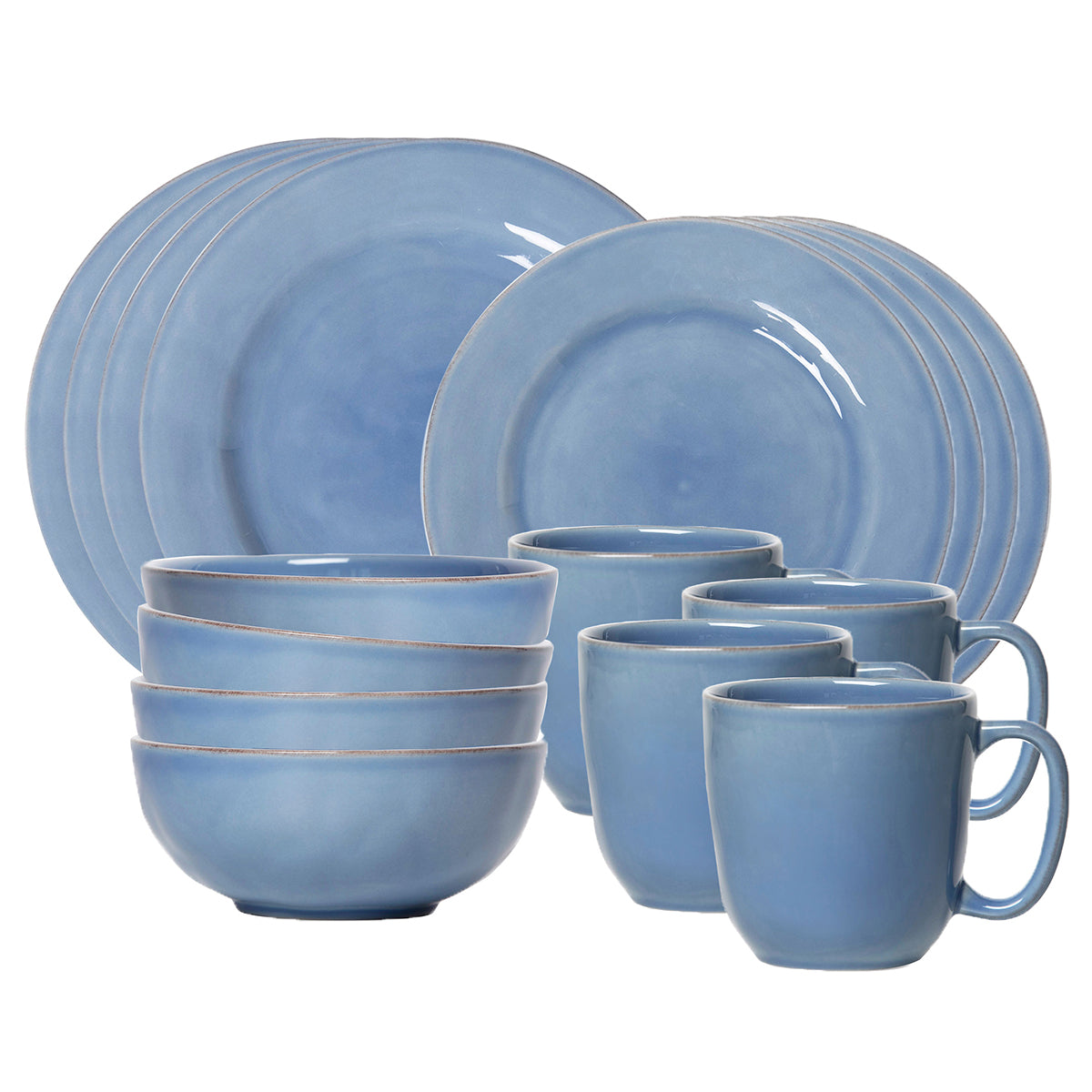 Puro 16 Piece Dinnerware Set, Service for 4 Chambray