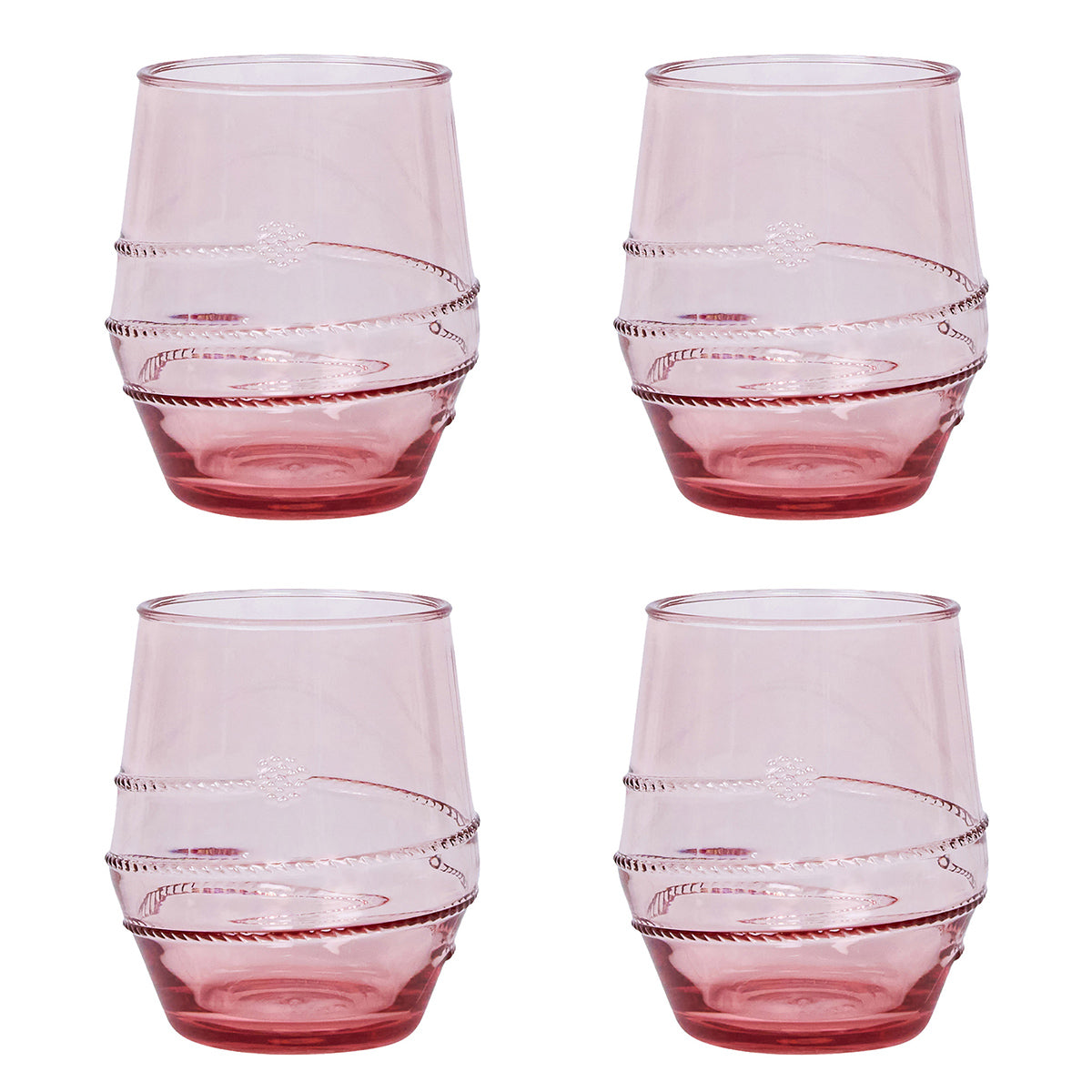 Amalia Acrylic Small Tumbler Coral Set / 4