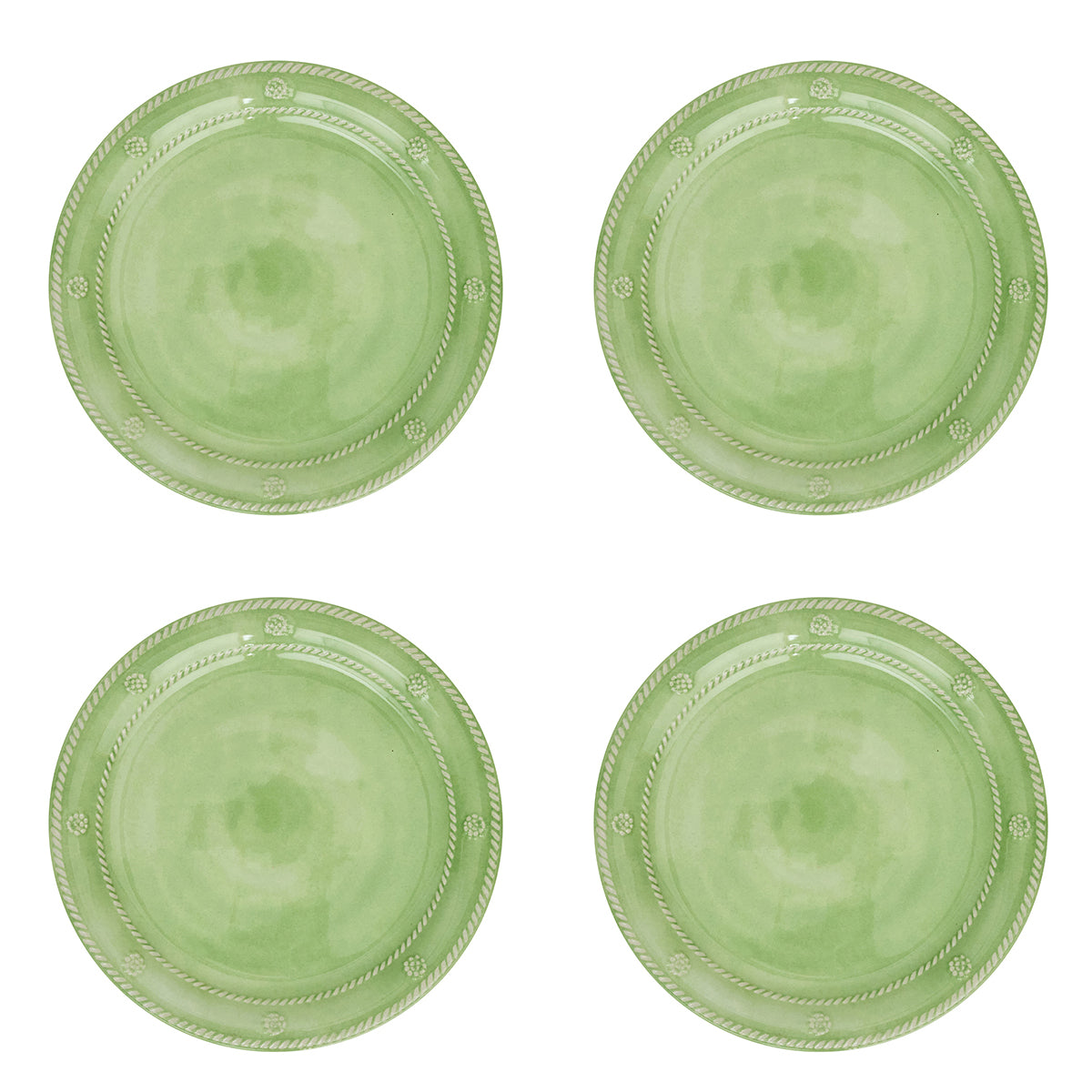Berry & Thread Melamine Dessert/Salad Plate Set/4 - Seagrass
