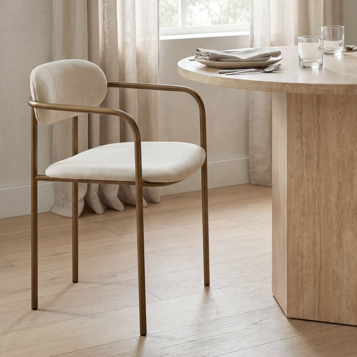 Jardin Blanc Arm Dining Chair