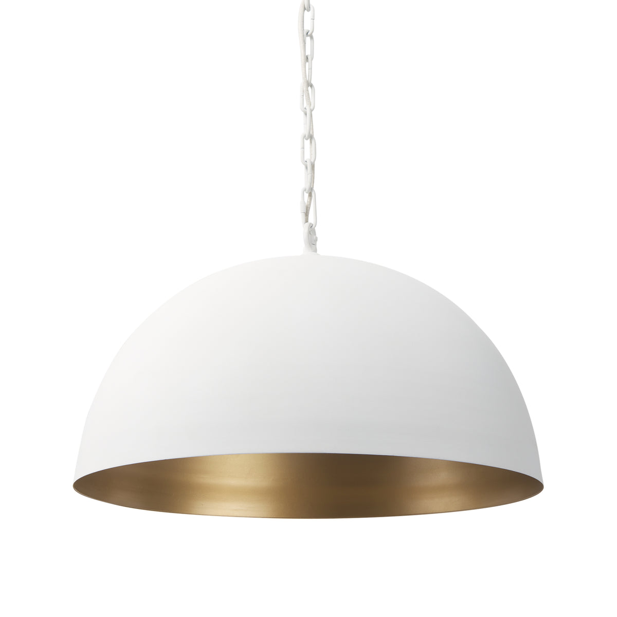 Doma 24" Round White Dome Pendant Light