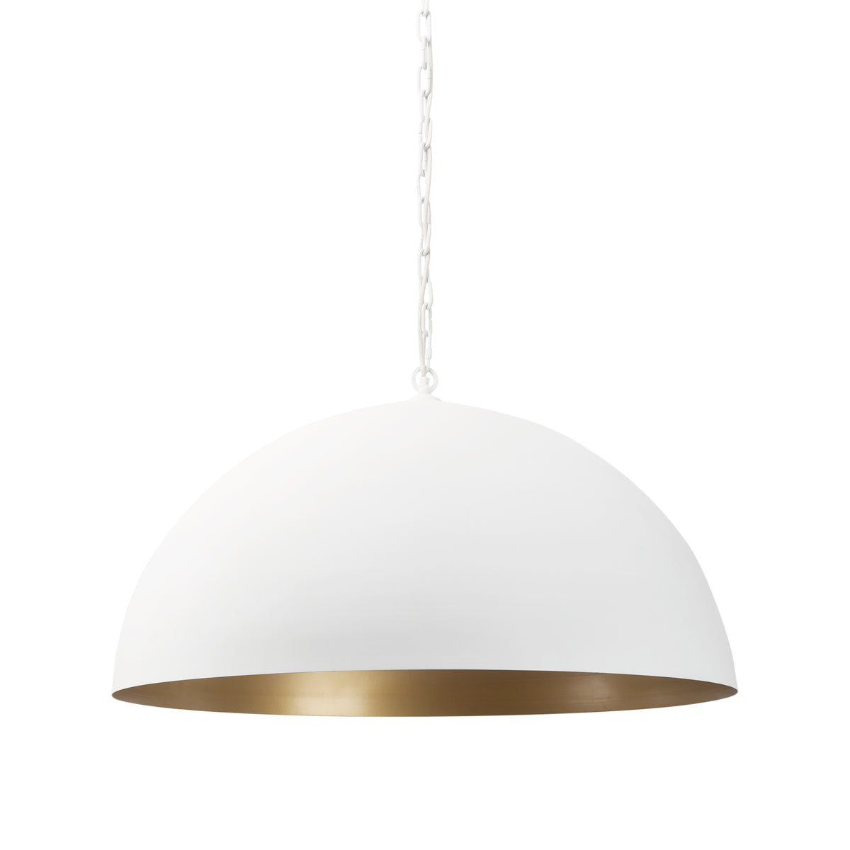 Doma 36" Round White Dome Pendant Light