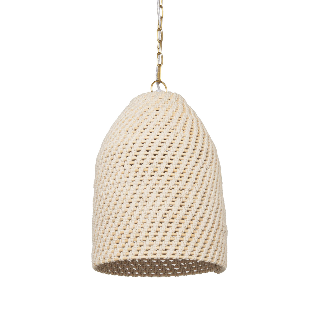 Tosha 1-Light Cotton Rope Bell Pendant