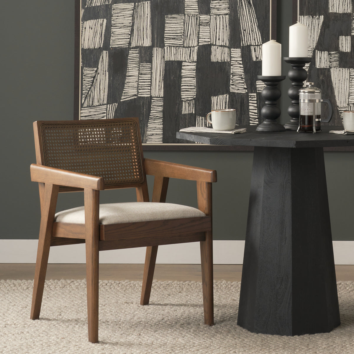 Wild Olive Arm Dining Chair