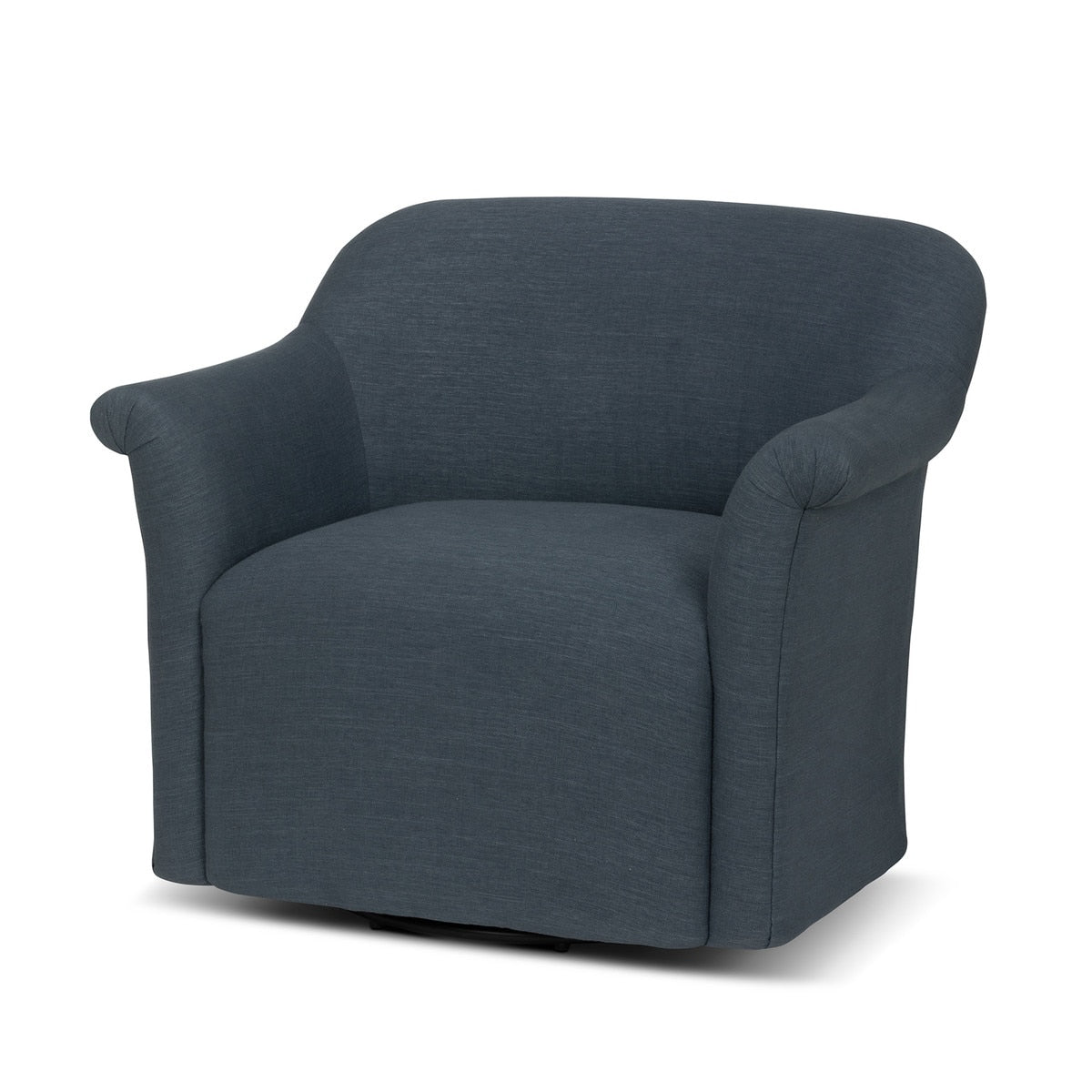 Adeline Swivel Chair, Heathered Navy