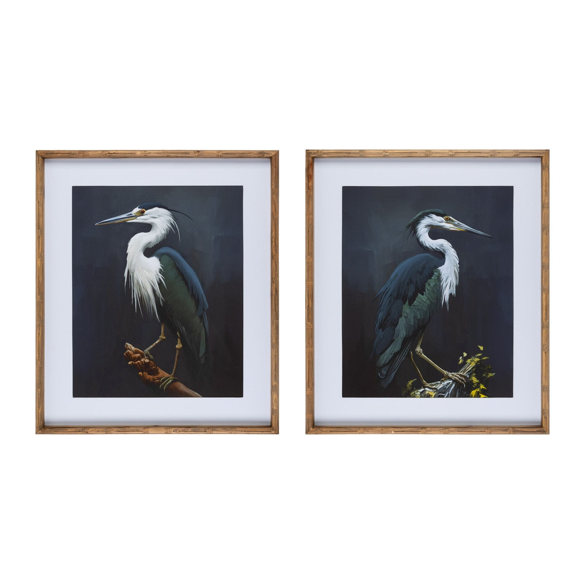 Birds of a Feather Framed Heron Wall Art, 2 Assorted Styles