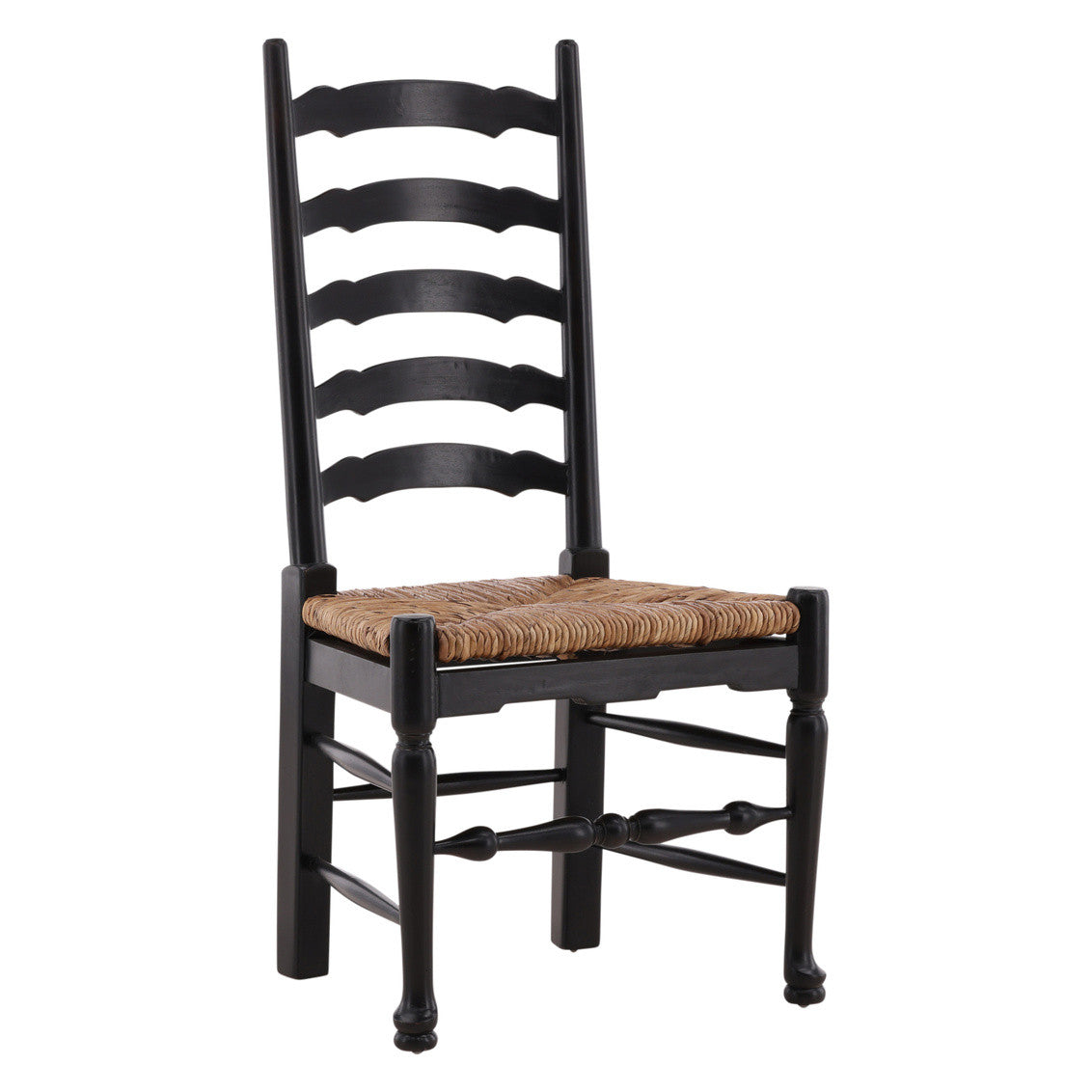 Estelle Ladderback Side Chair — Black