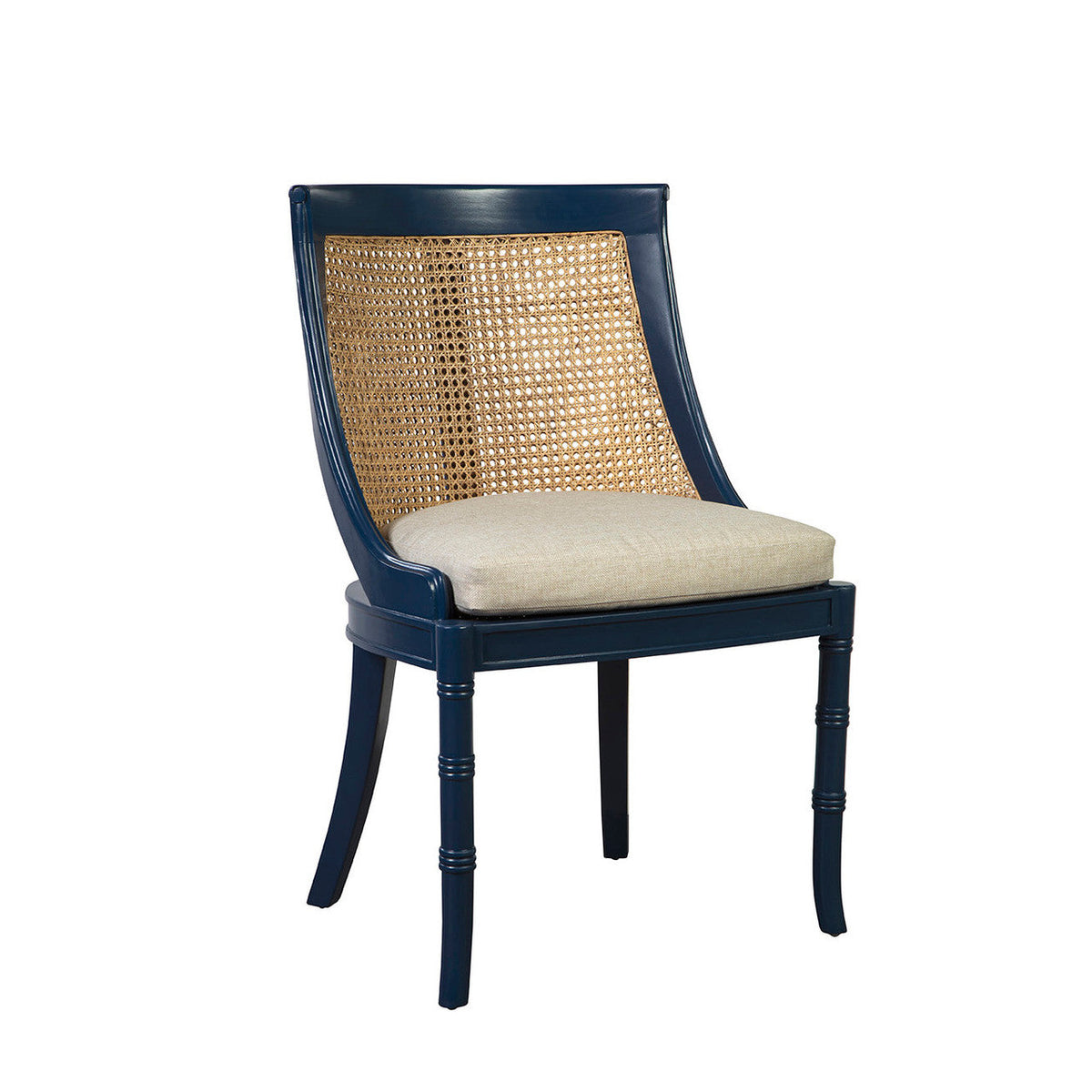 Camille Spoonback Side Chair — Parisian Blue