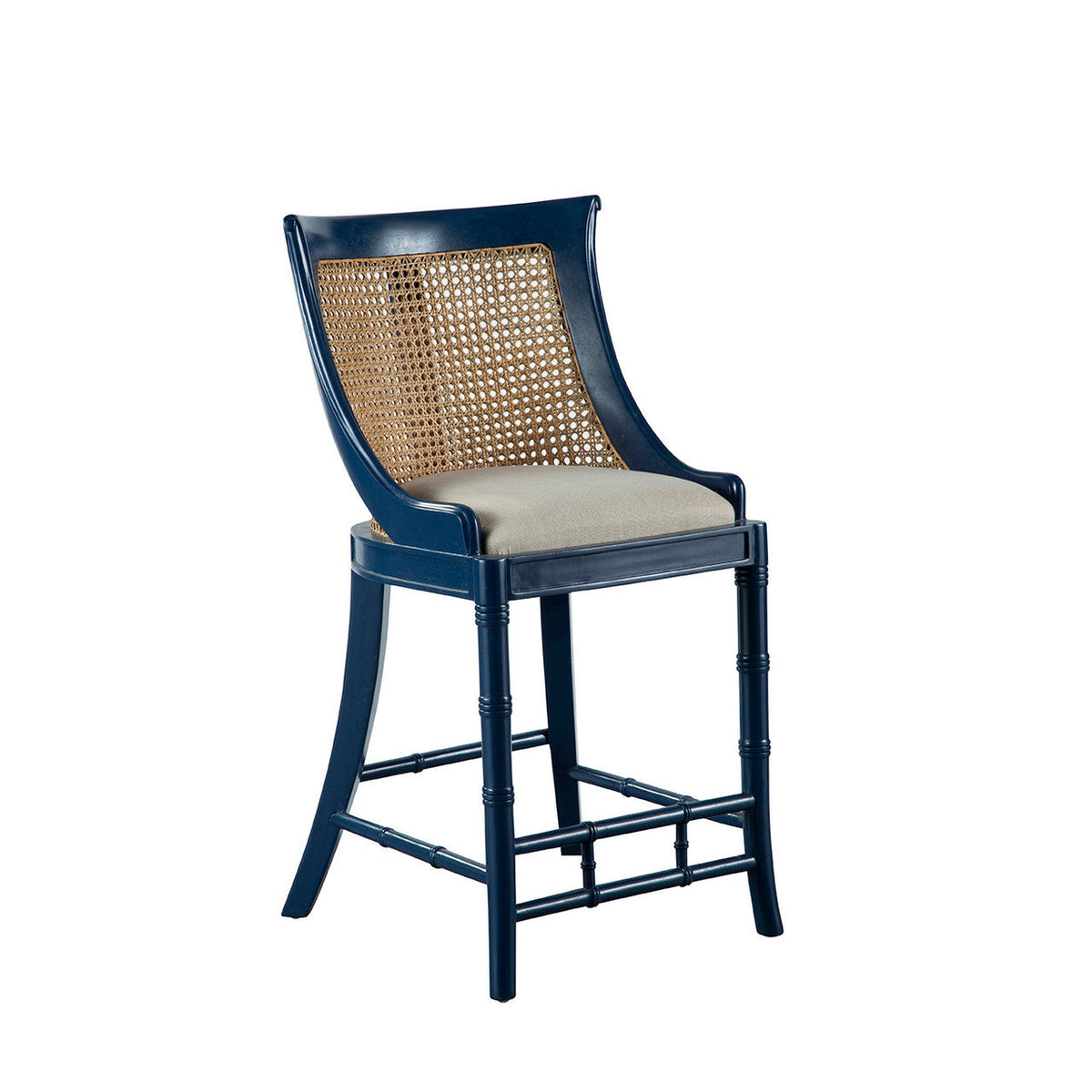 Augusta Spoonback Counter Stool — Blue