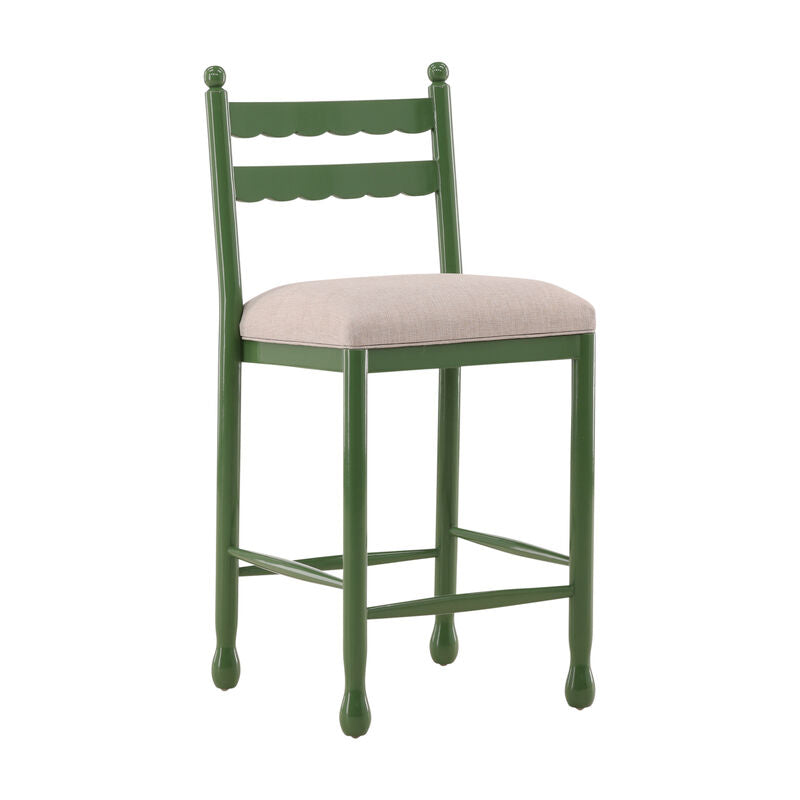 Leontine Green Counter Stool